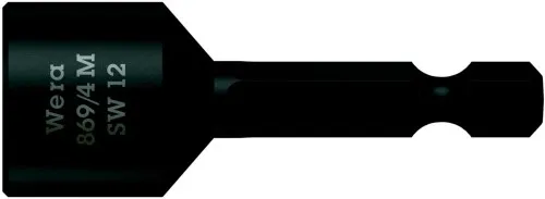 Wera Emporte-pièce à douille 869/4 M, magnétique, 12 mm, 50 mm, 1/4" six pans, 05060427001