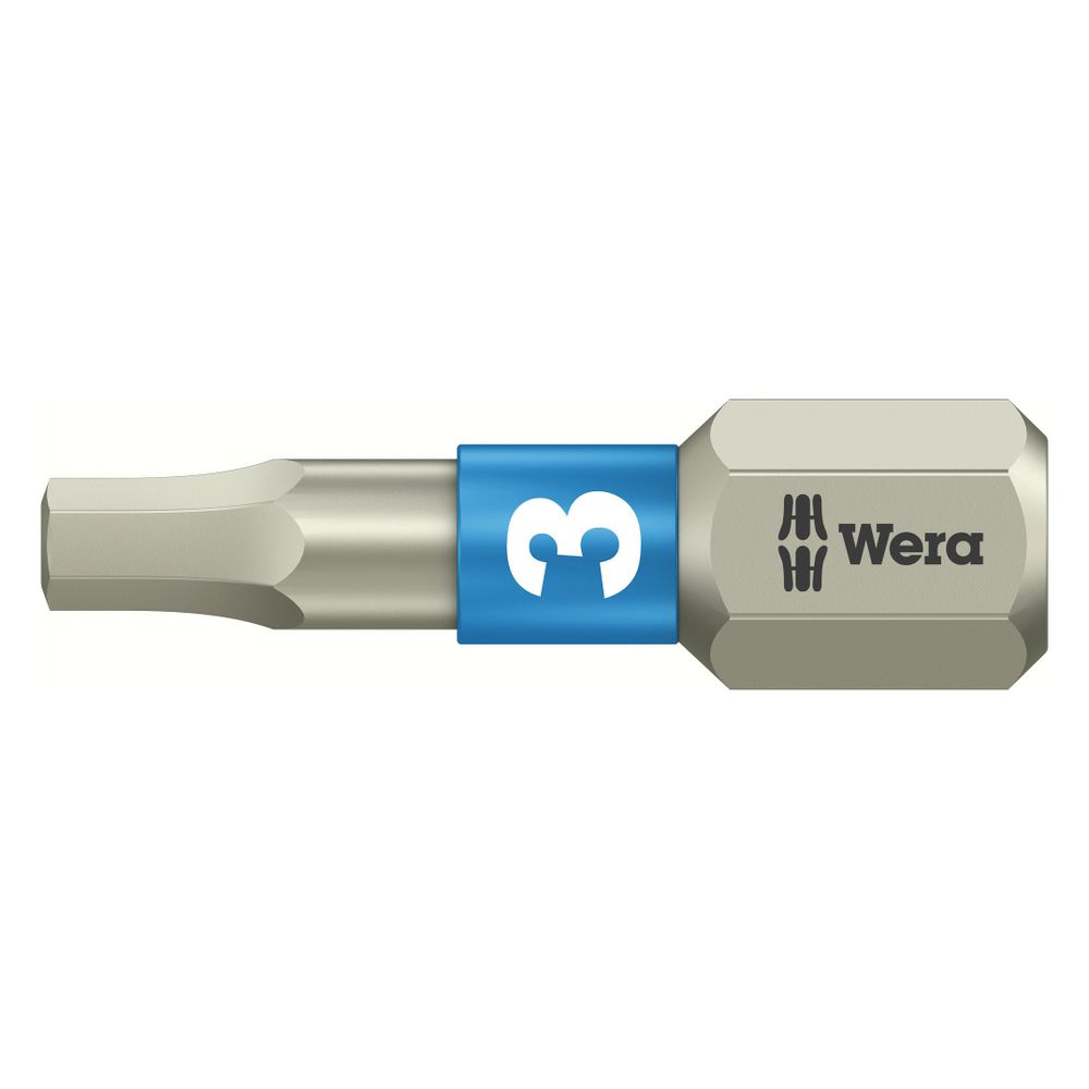 Bout hexagonal Wera 3840/1 TS, 3 x 25 mm, acier inoxydable