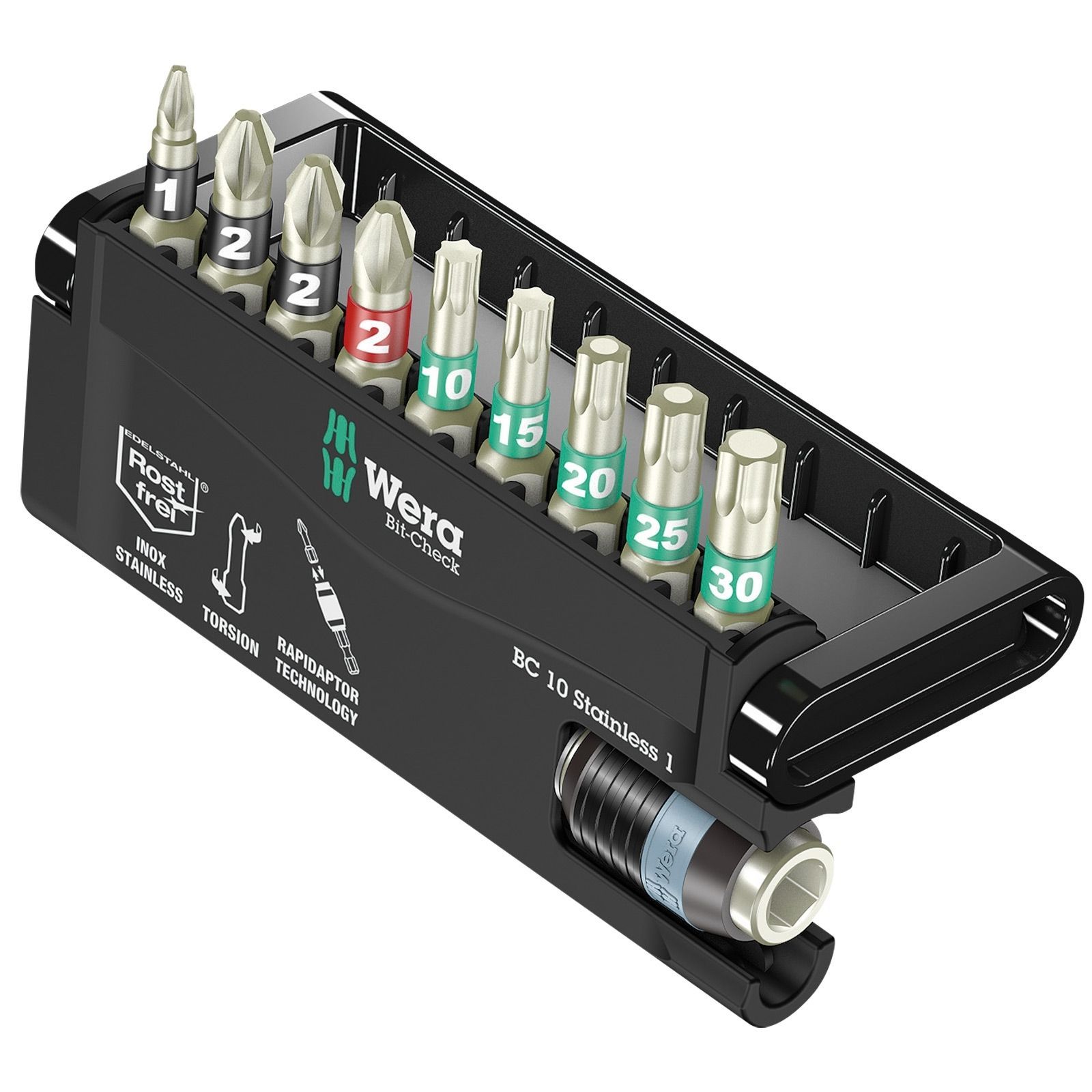 Bit-Check en acier inoxydable Wera BC 10/9 - 071110