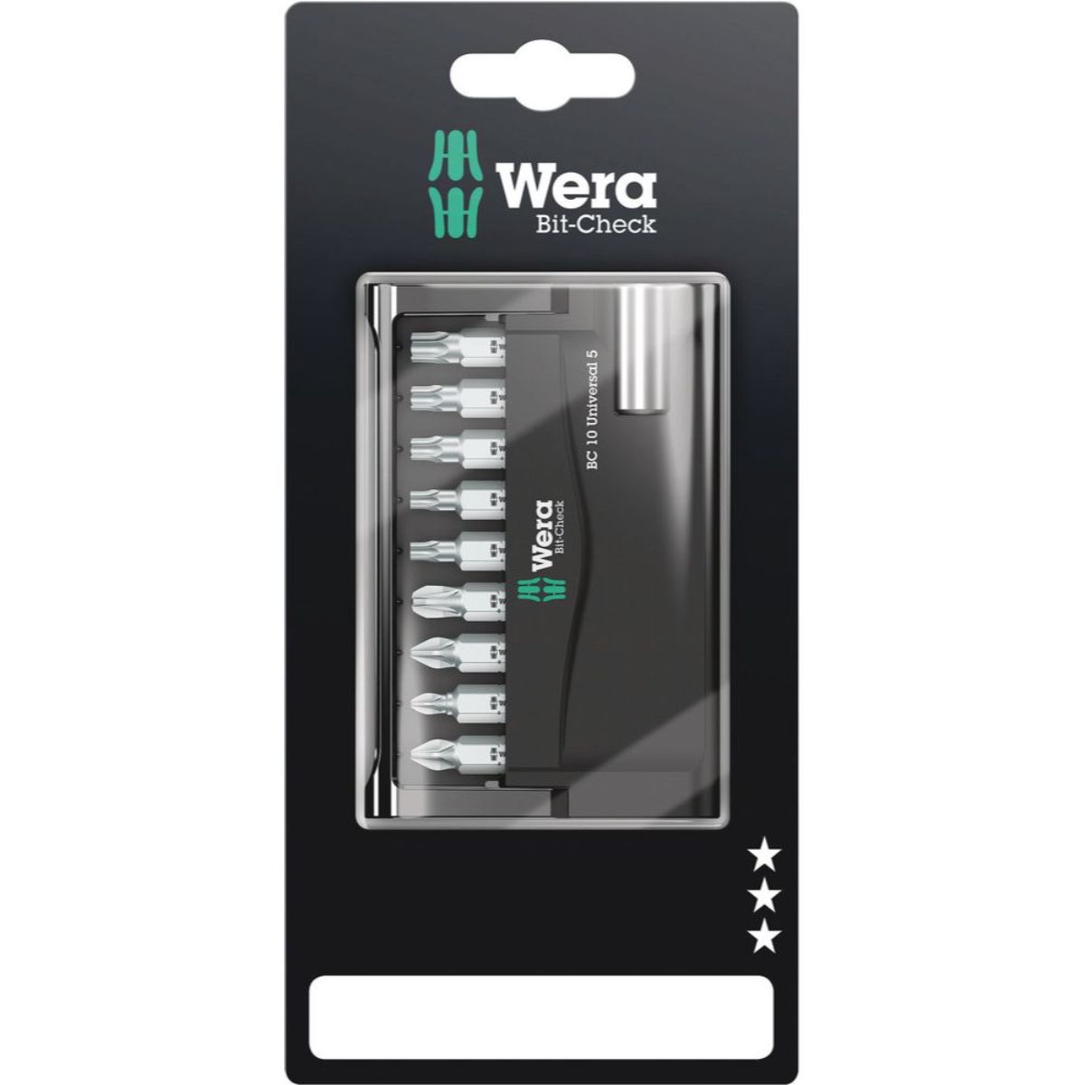 Wera Bit-Check 10 Universal 5 SB, coffret de 10 pièces