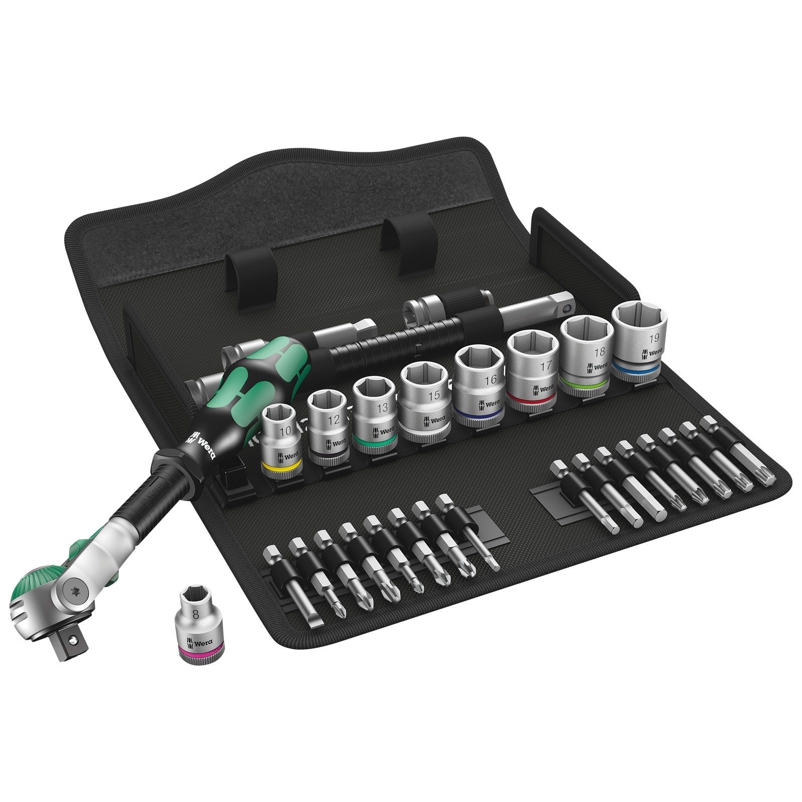 Wera 8100 SB 6 Zyklop Speed-Knarrensatz, 3/8" - entraînement, métrique, 29 pièces