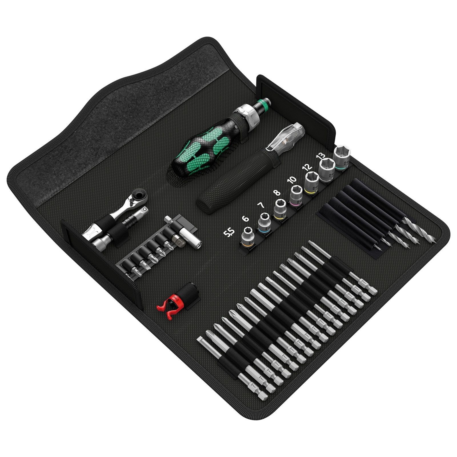 Set de tournevis à cliquet Wera Kraftform Kompakt H 1 pour bois, 41 pièces