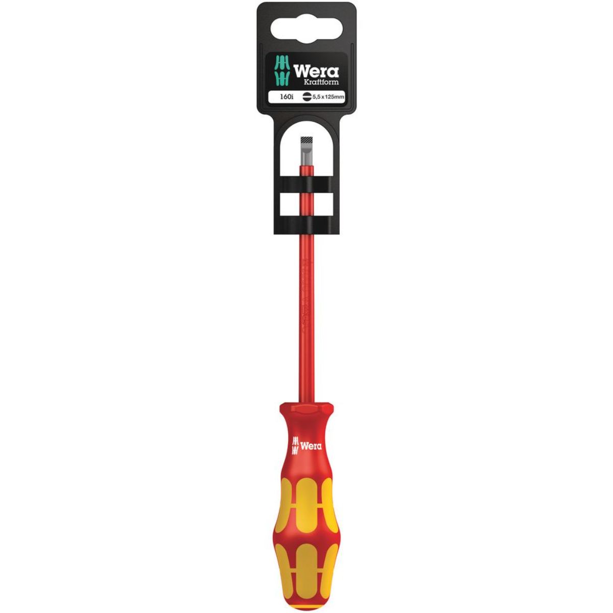 Wera 160 i SB Tournevis isolé VDE, fente, 1 x 5,5 x 125 mm