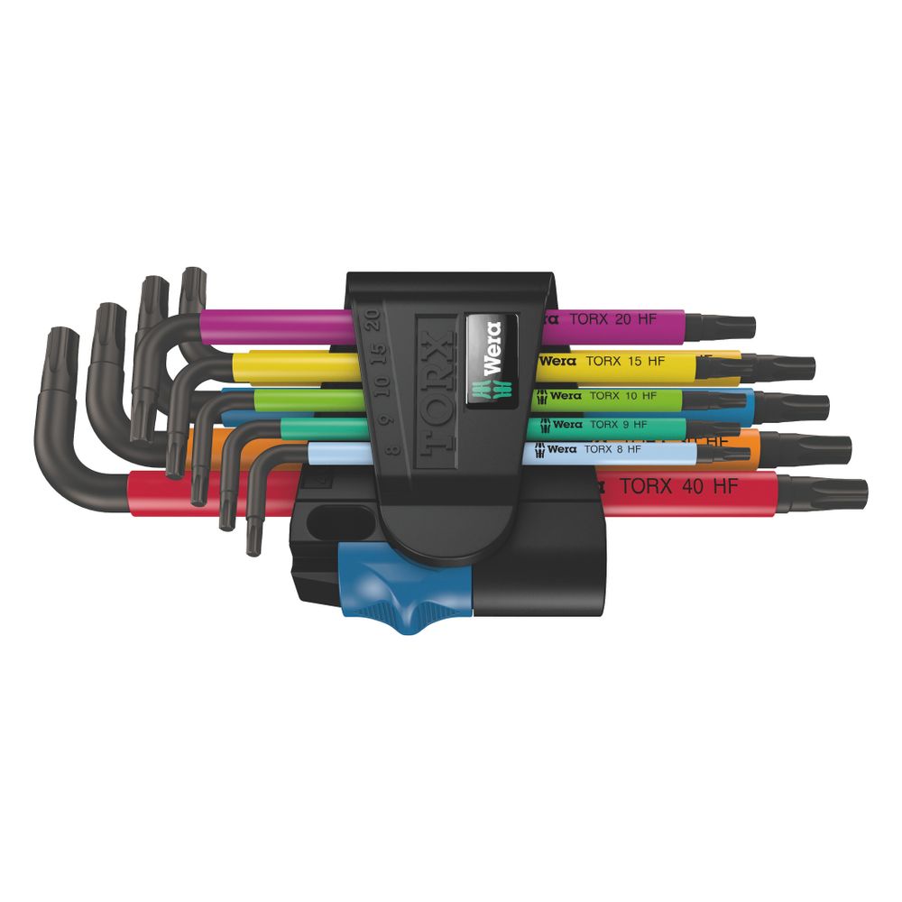 Wera 967/9 TX Multicolour HF 1 Jeu de clés à douille avec fonction de maintien, 9 pièces