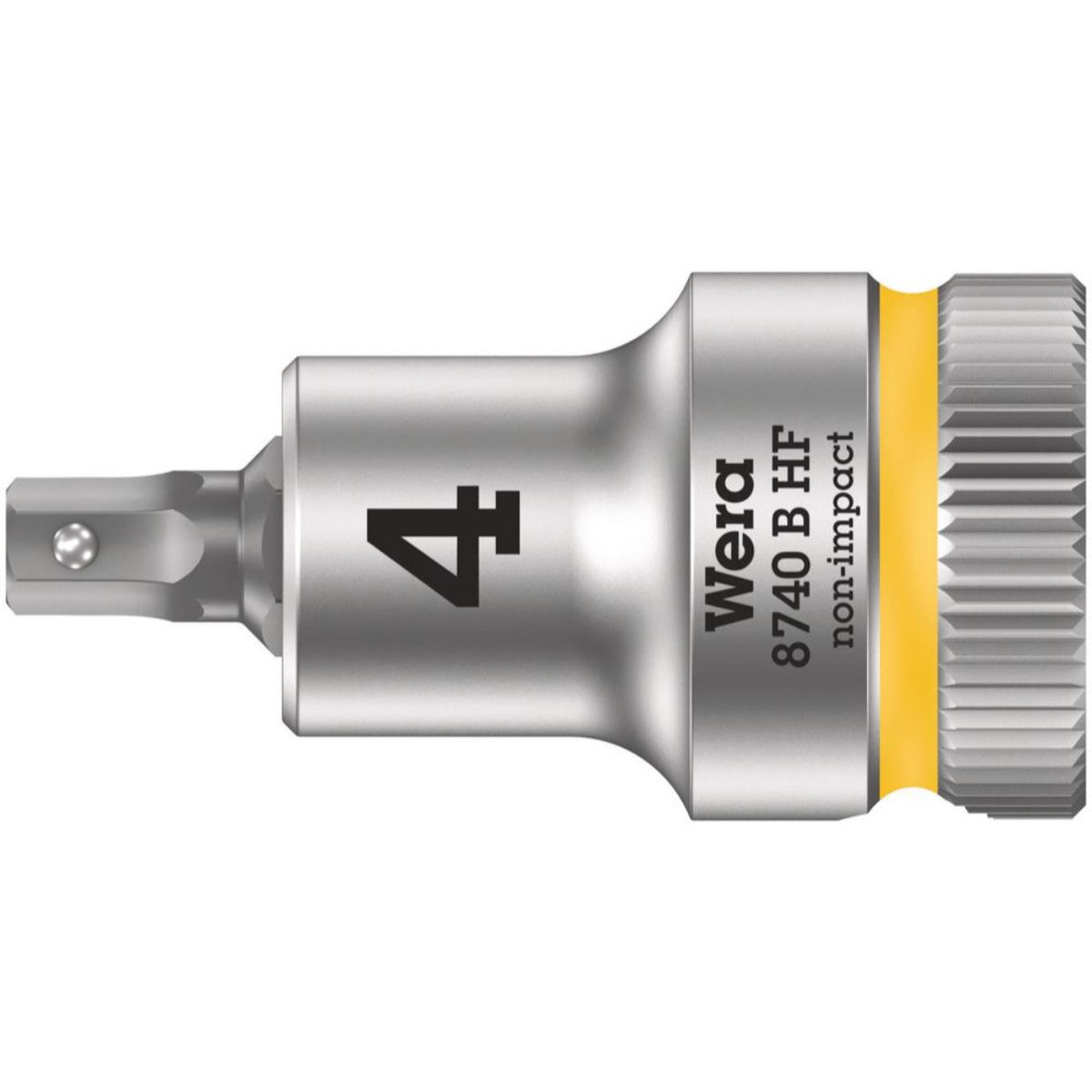 Wera 8740 B HF Hex-Plus 4,0 x 35 mm Zyklop Bit-Nuss avec entraînement 3/8'' et fonction de maintien