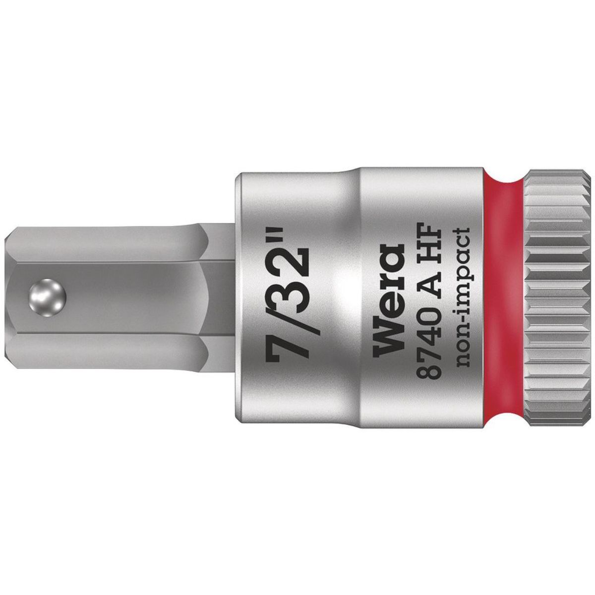 Wera 8740 A HF Hex-Plus 7/32'' x 28 mm Zyklop Bit-Nuss avec entraînement 1/4'' et fonction de maintien