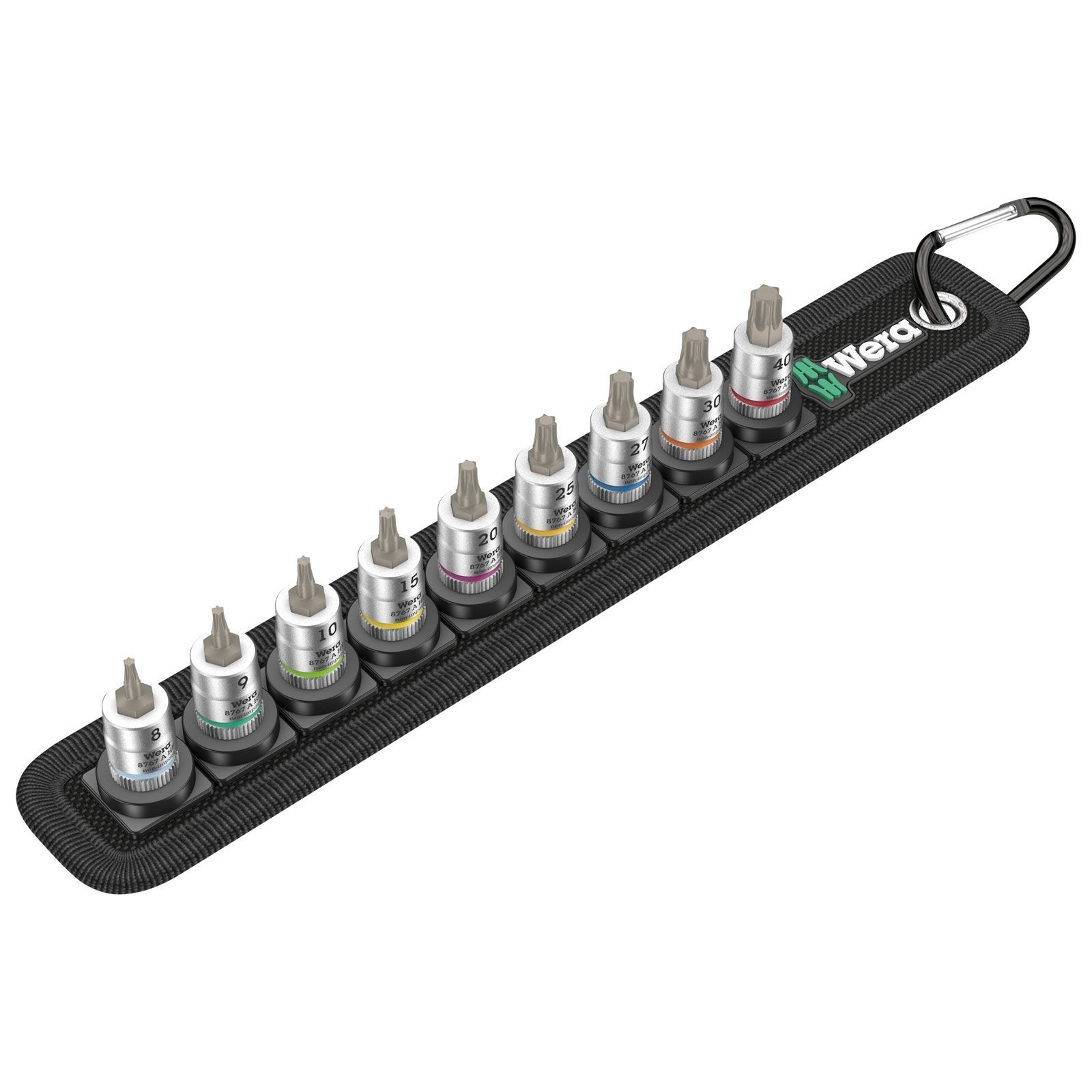 Wera Belt A 3 TORX HF Zyklop Jeu de douilles TORX, avec fonction de maintien, entraînement 1/4", 9 pièces