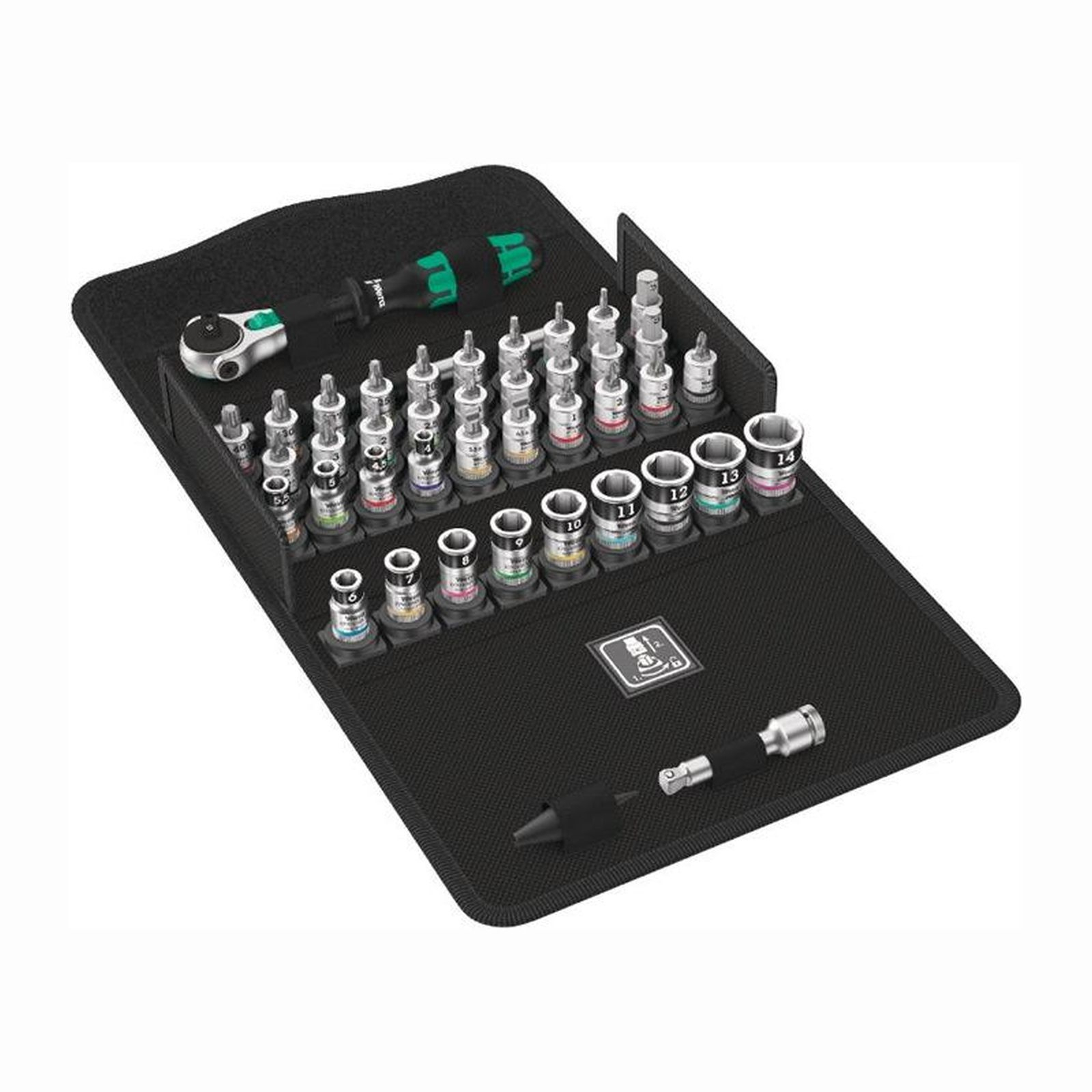 Wera 8100 SA All-in Zyklop Speed-Knarrensatz, avec fonction de maintien, 1/4"-entraînement