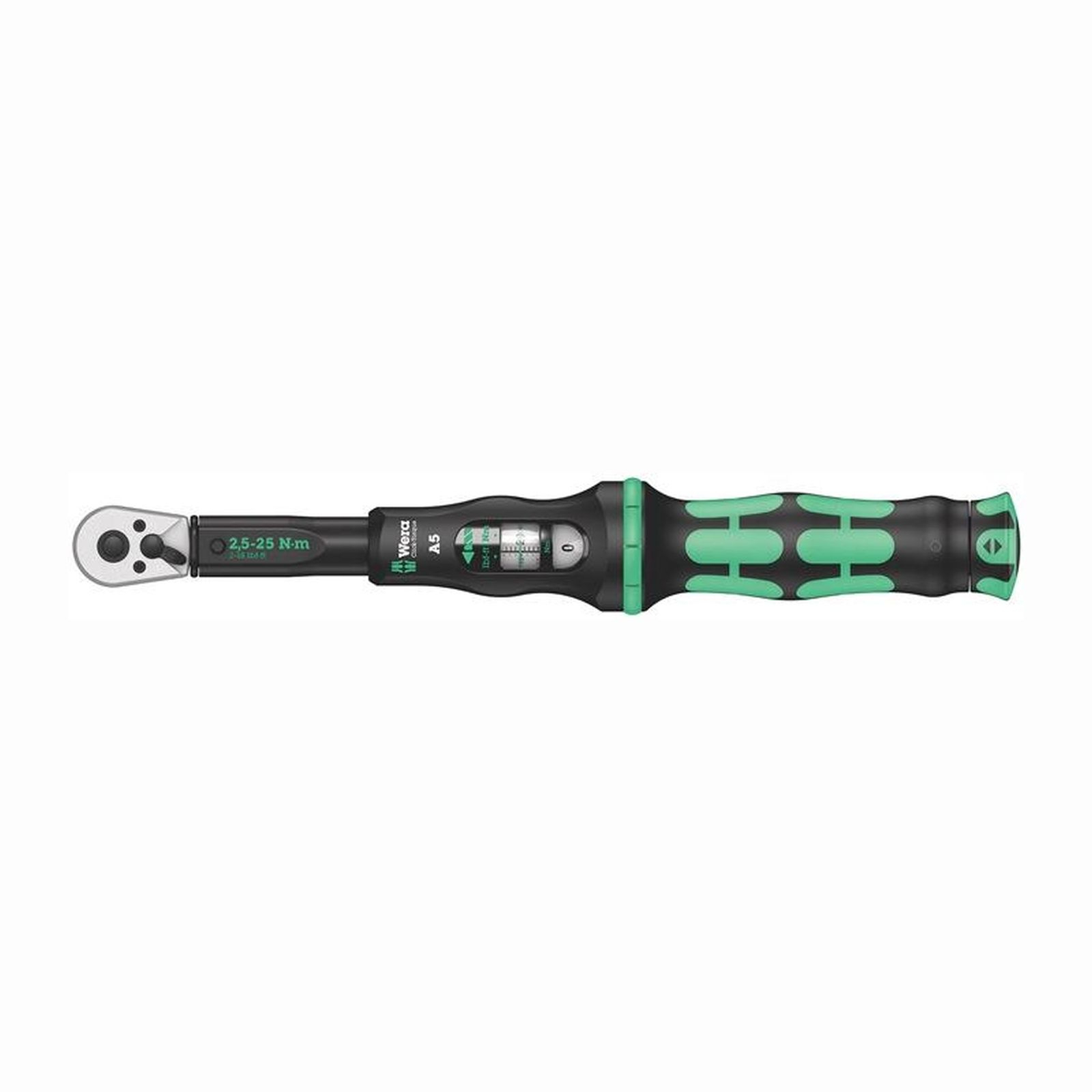 Wera Click-Torque A 5 Clé dynamométrique à cliquet réversible, 1/4' x 2,5-25 N m