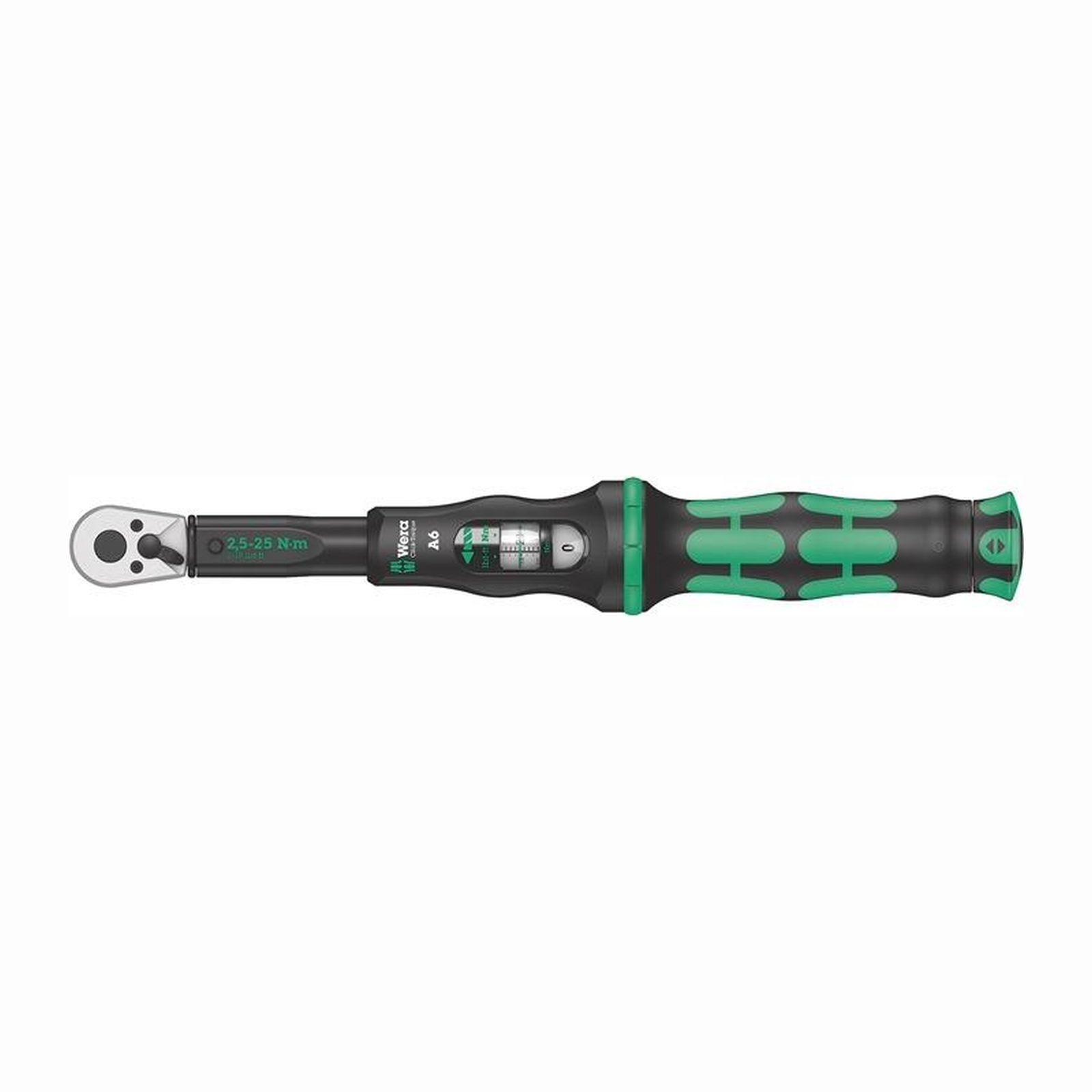 Clé dynamométrique Wera Click-Torque A 6 avec cliquet réversible, 2,5-25 Nm, 1/4"
