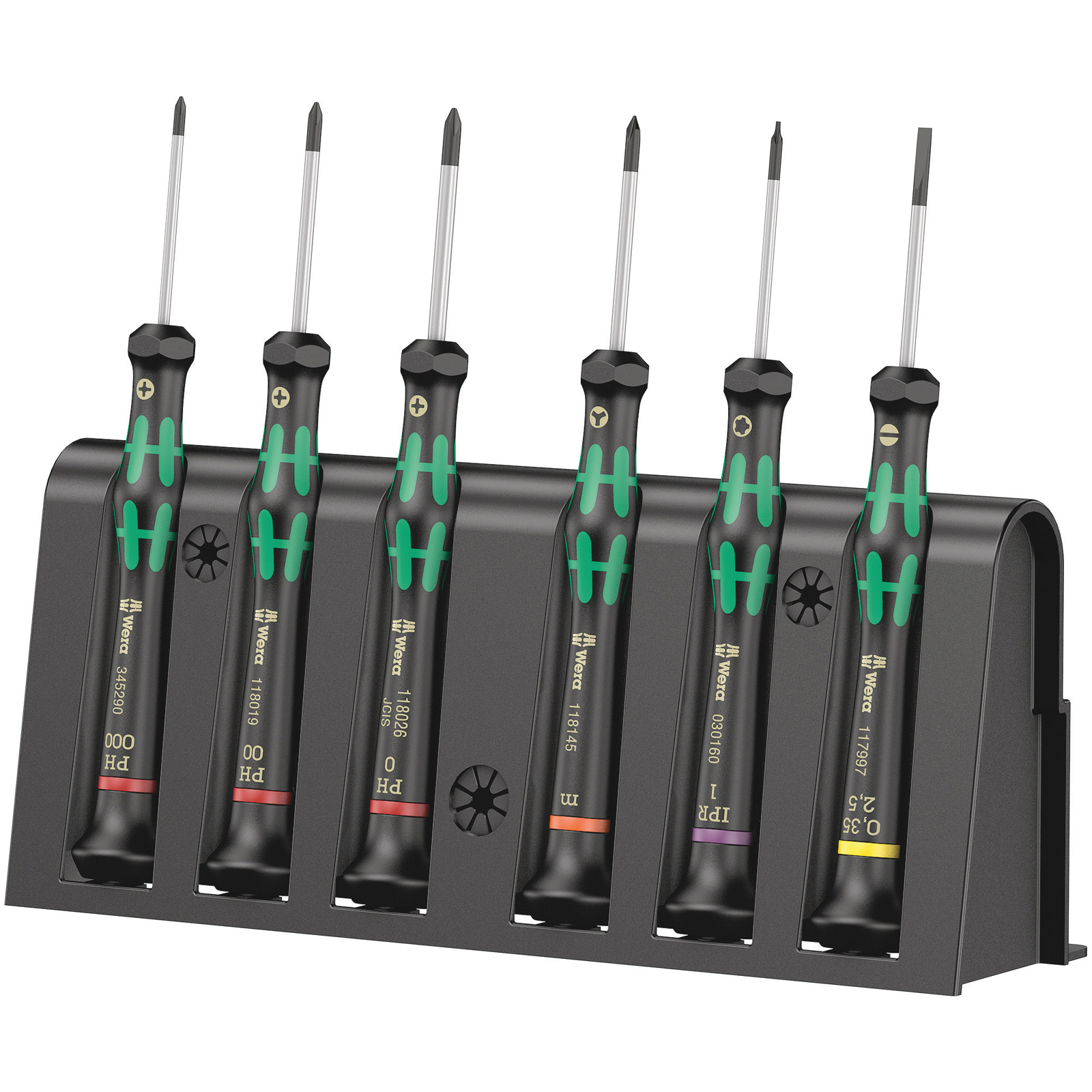 Wera Kit de tournevis électronique 2050/6 + support, 6 pièces