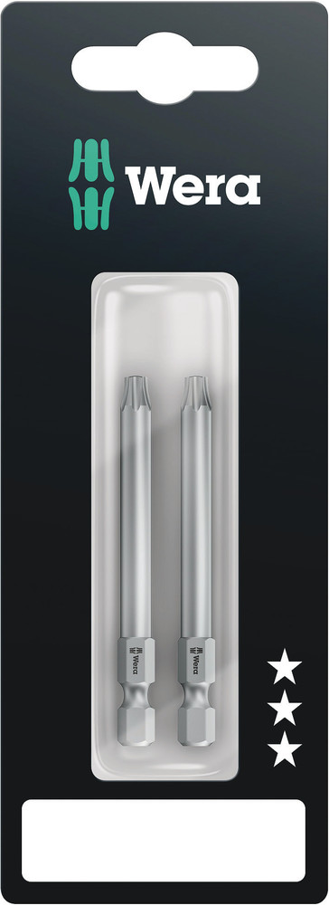 Set de bits Wera 867/4 Z TORX BO avec alésage SB, TX 25 x 70 mm, 2 pièces