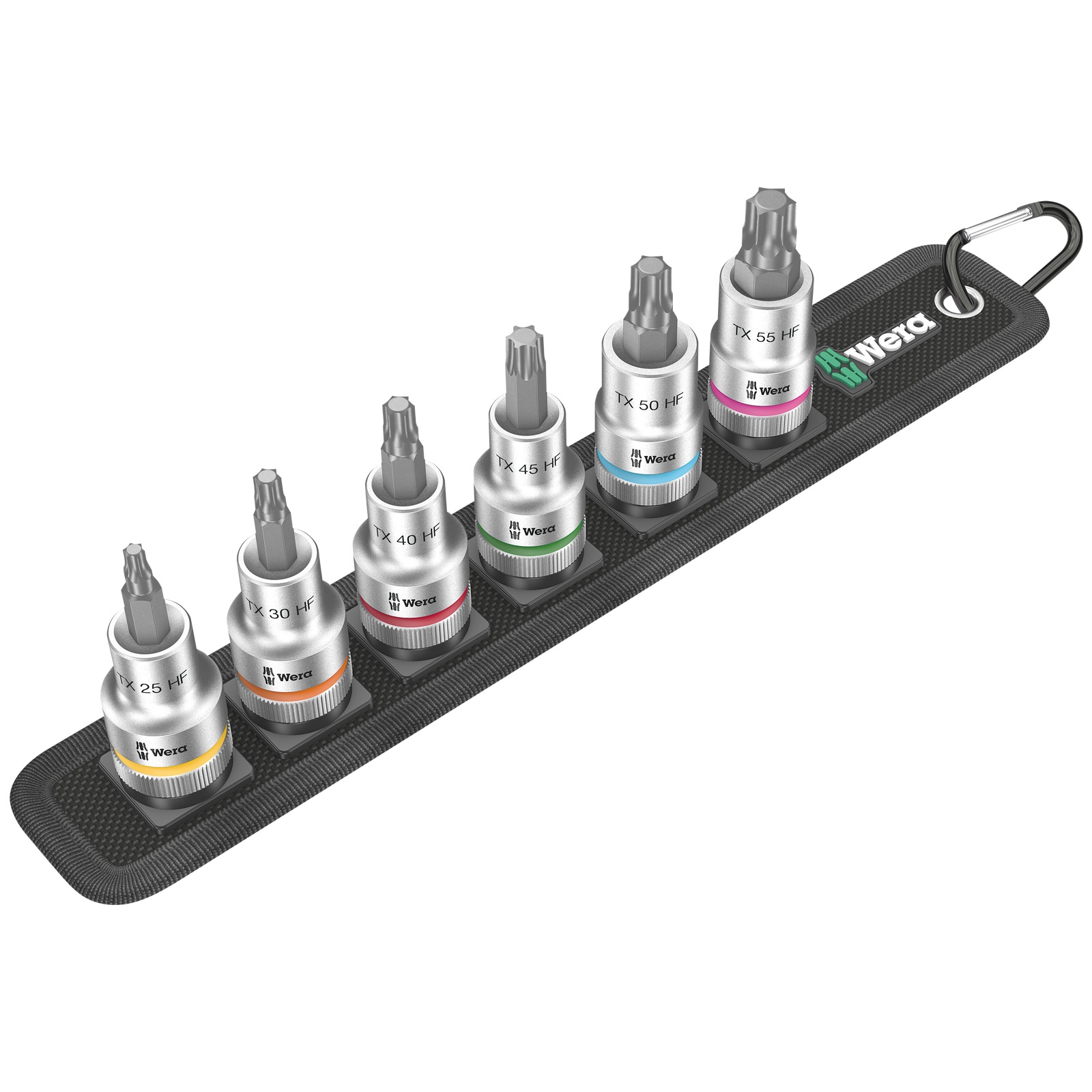 Jeu de douilles Torx Wera Belt C 3 TORX HF Zyklop, avec fonction de maintien, entraînement 1/2", 6 pièces