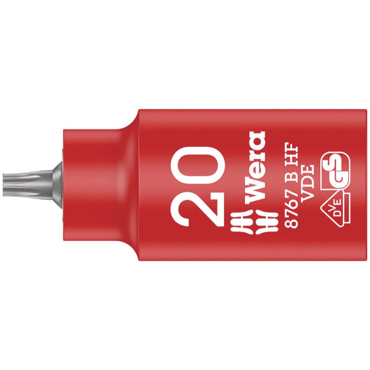 Wera 8767 B VDE HF TORX Zyklop Bitnuss, isolé, avec entraînement 3/8", avec fonction de maintien