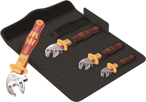 Wera 6004 Joker VDE 4 Set 1 Jeu de 4 clés à mâchoires réglables VDE
