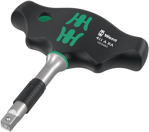 Poignée transversale avec fonction cliquet Wera 411 A RA, 1/4" x 45 mm