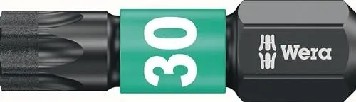 Wera Bit 867/1 IMP DC T30 L.25mm 1/4" C6,3 Impactor, boîte avec 10 bits