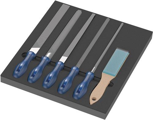 Wera 9783 Insert en mousse PFERD pour jeu de limes 1, 6 pièces