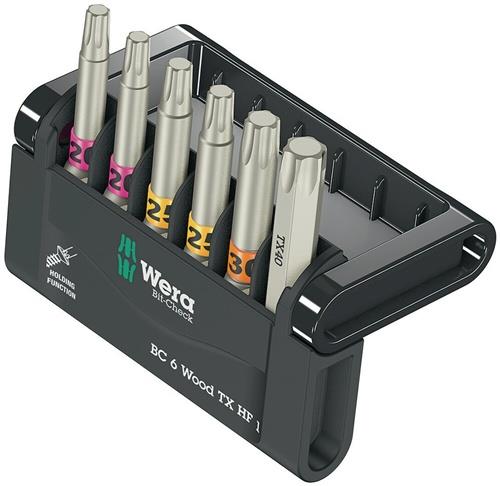 Wera Bit-Check 6 Legno TORX HF6 pz. avec fonction de retenue