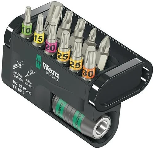 Wera Bit-Check 12 Wood TORX HF, 12 pièces avec fonction de maintien