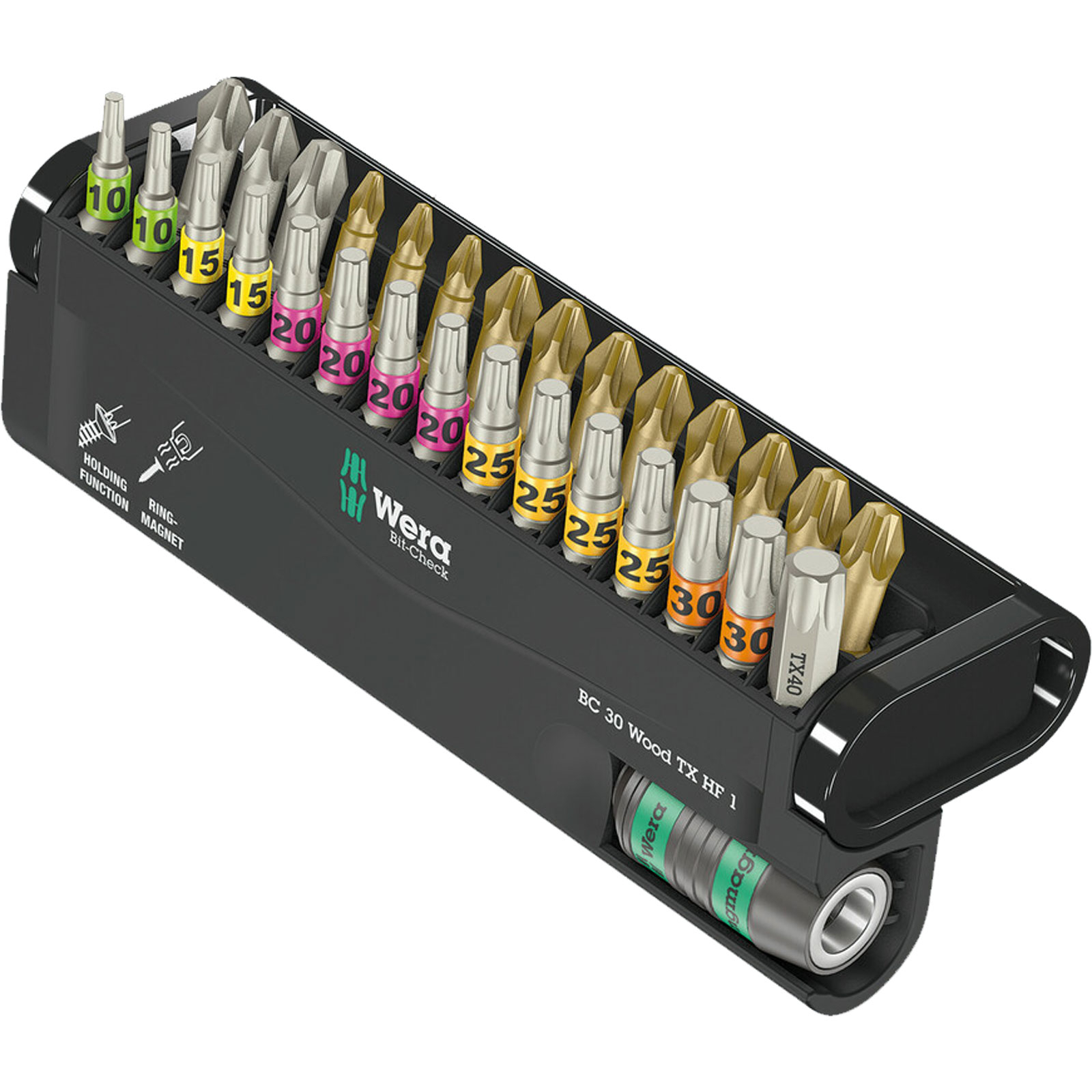 Set de bits Wera Bit-Check Wood TORX HF 1 SB, 30 pièces