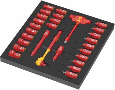Insert en mousse Wera 9726 pour coffret 8007 B Zyklop VDE, set 1, 28 pièces
