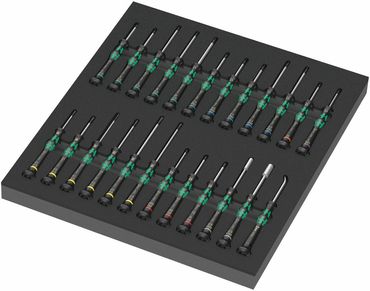 Insert en mousse 9715 Kraftform Micro - Set 24 pièces WERA