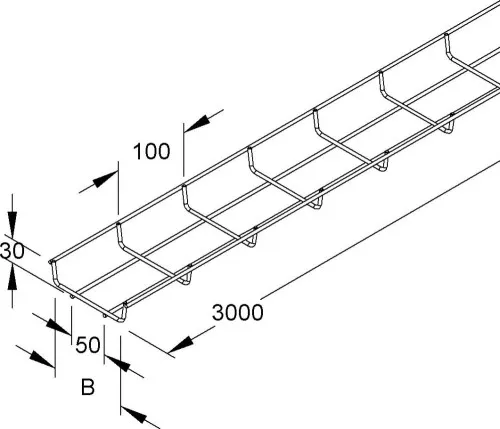 Niedax Goulotte à grille MT 30.070 V