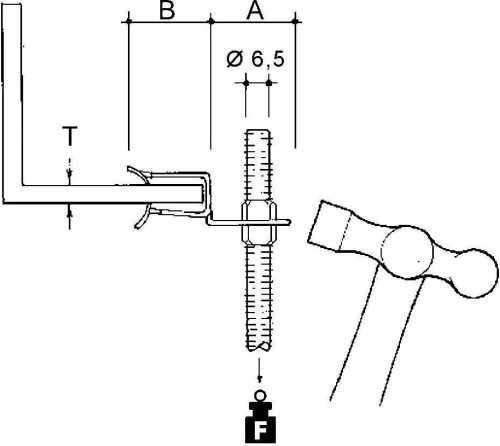 Fixation de tige Niedax AHB-153