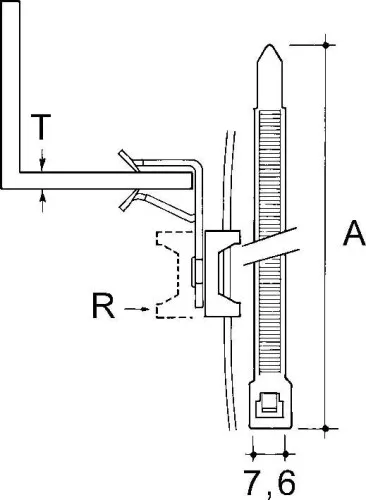 Fixation de câbles Niedax AH153-CT2