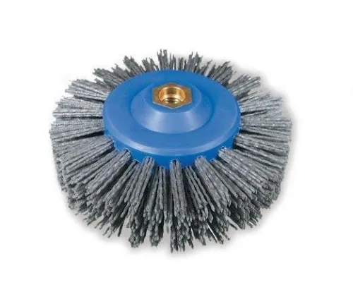 Brosse ronde Osborn Ø140 mm filetage M14 épaisseur de fil 1,6 mm carbure de silicium grain K.46