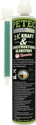 Adhésif bicomposant haute résistance Petec 250 ml noir (cartouche)