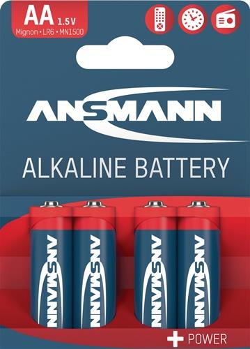 Ansmann Piles 1,5 V AA-AM3-Mignon 2800 mAh LR6 4906 4 pièces/blister