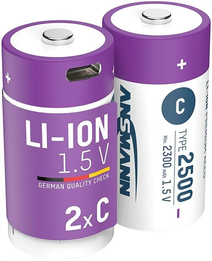 Pile rechargeable Ansmann Baby C, 1,5 V 2300 mAh, 2 pièces — lot de 2 pièces