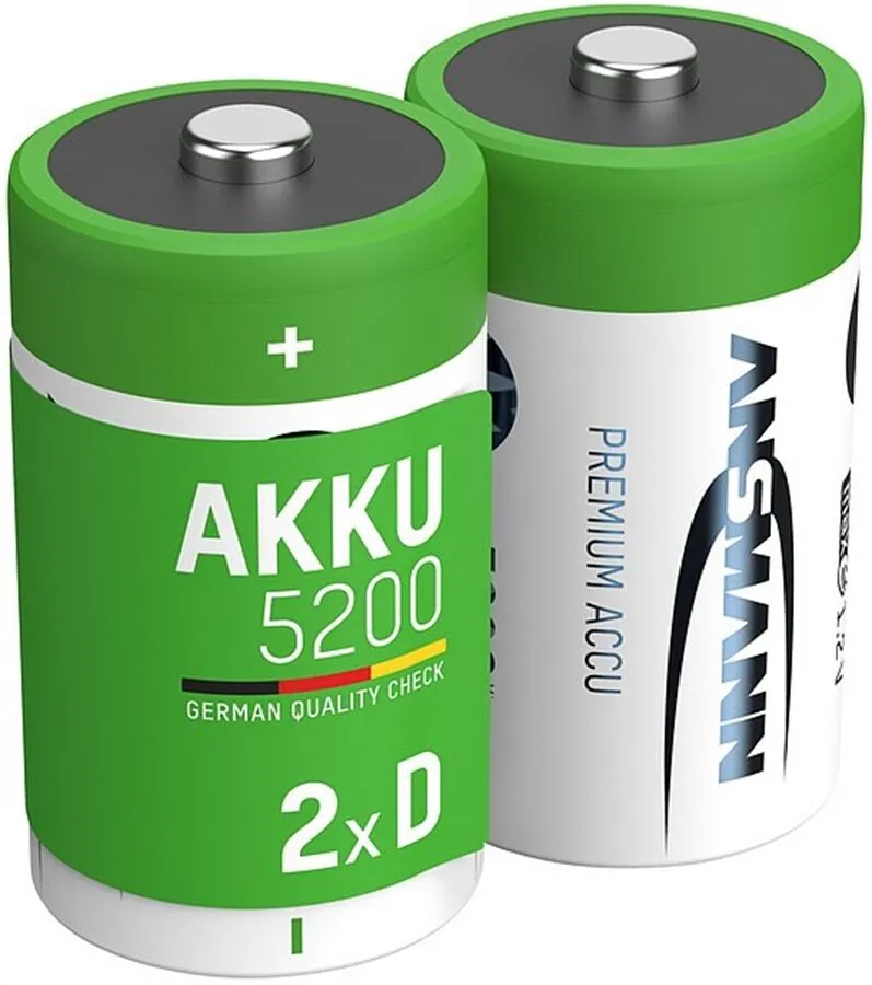 Cellule rechargeable Ansmann Mono D, 1,5 V 5400 mAh, 2 pièces — lot de 2 pièces