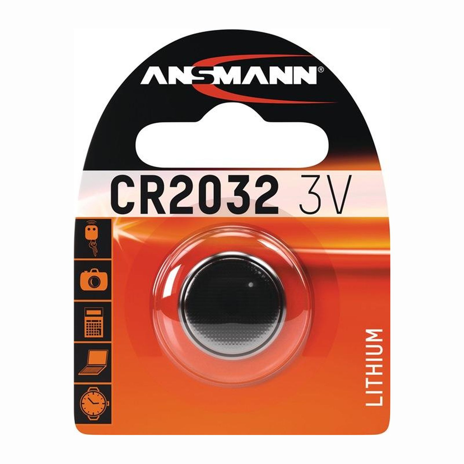 Pile bouton ANSMANN 3 V 230 mAh - 5020122 — lot de 10 pièces