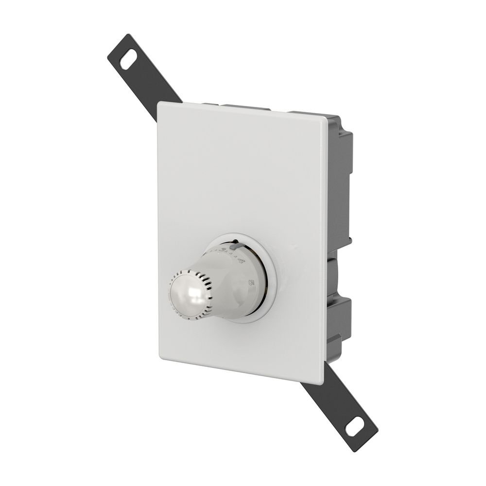 Boîte combinée Duo Flamco avec tête RTL et thermostatique G 3/4" AG Eurokonus, cache plastique, laiton, blanc