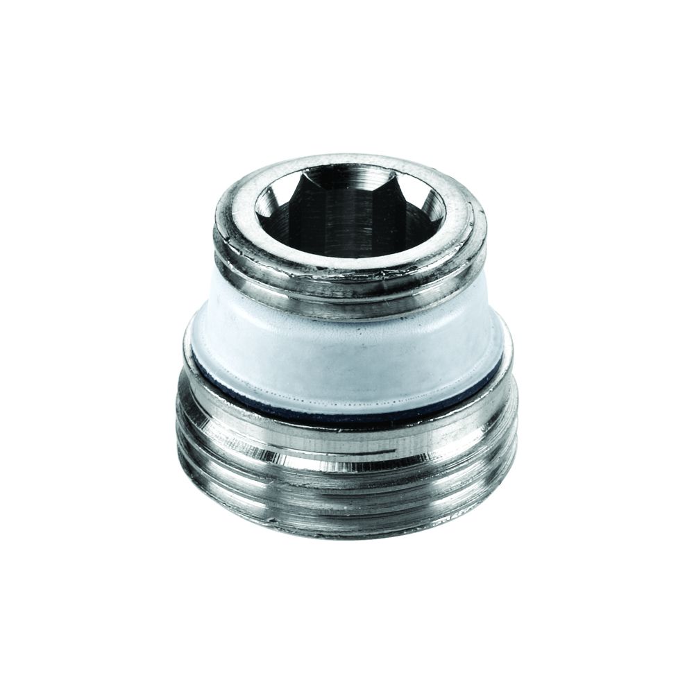 Nipple de raccordement design Flamco G 1/2" mâle x G 3/4" mâle, laiton chromé brillant