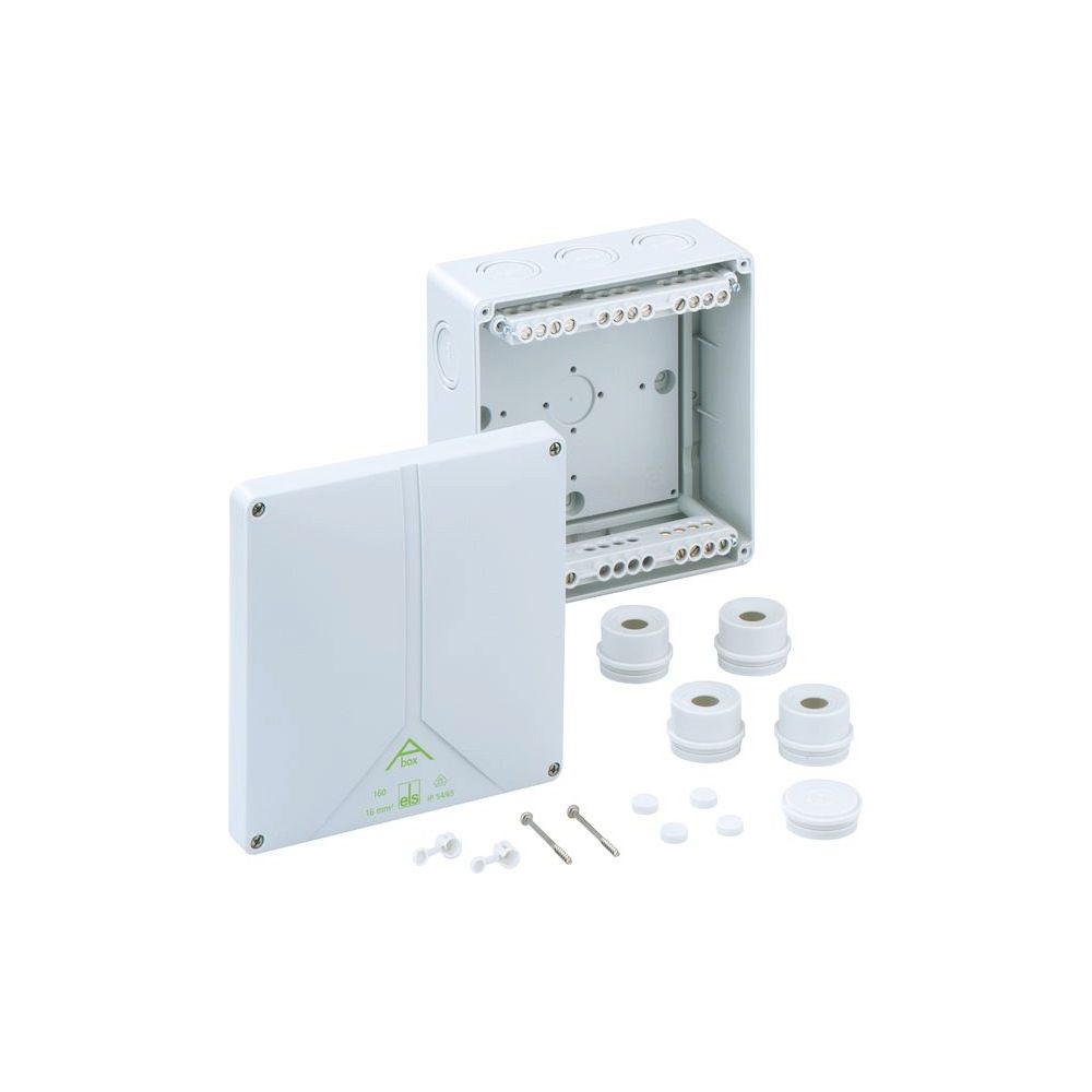 Boîte de dérivation Spelsberg ABOX 160-16 carrée, 180x180x91 mm, plastique, gris