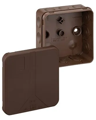 Boîte de dérivation Spelsberg 2K-12-L/br, 85x85x37 mm, IP55, plastique, marron