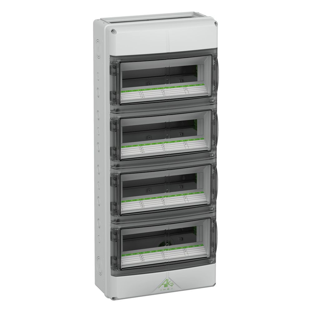 Spelsberg Boîtier de distribution compact AK-F 56, 750x315x155mm, 14 U, 4 rangées, IP65, plastique, gris