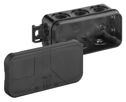 Spelsberg Boîte de dérivation Mini 25-L 31010801, 89x43x38mm, IP55, Plastique, Noir