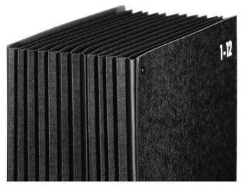 Classeur à levier Pagna 24121-04 DIN A4 1-12/jan-déc 12 compartiments carton dur noir