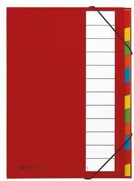 Pagna Chemise de classement Deskorganizer 44133-01 DIN A4 12 poches rouge