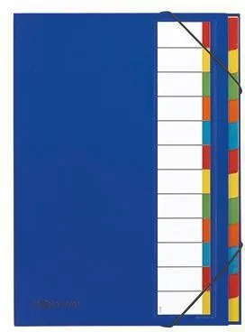 Pagna Chemise de classement Deskorganizer 44133-02 DIN A4 12 poches bleu