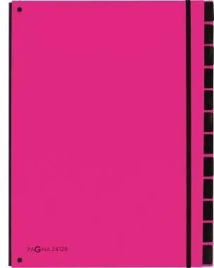 Pagna Pultordner Trend 24129-34 12Fächer 3Schaulöcher rose foncé
