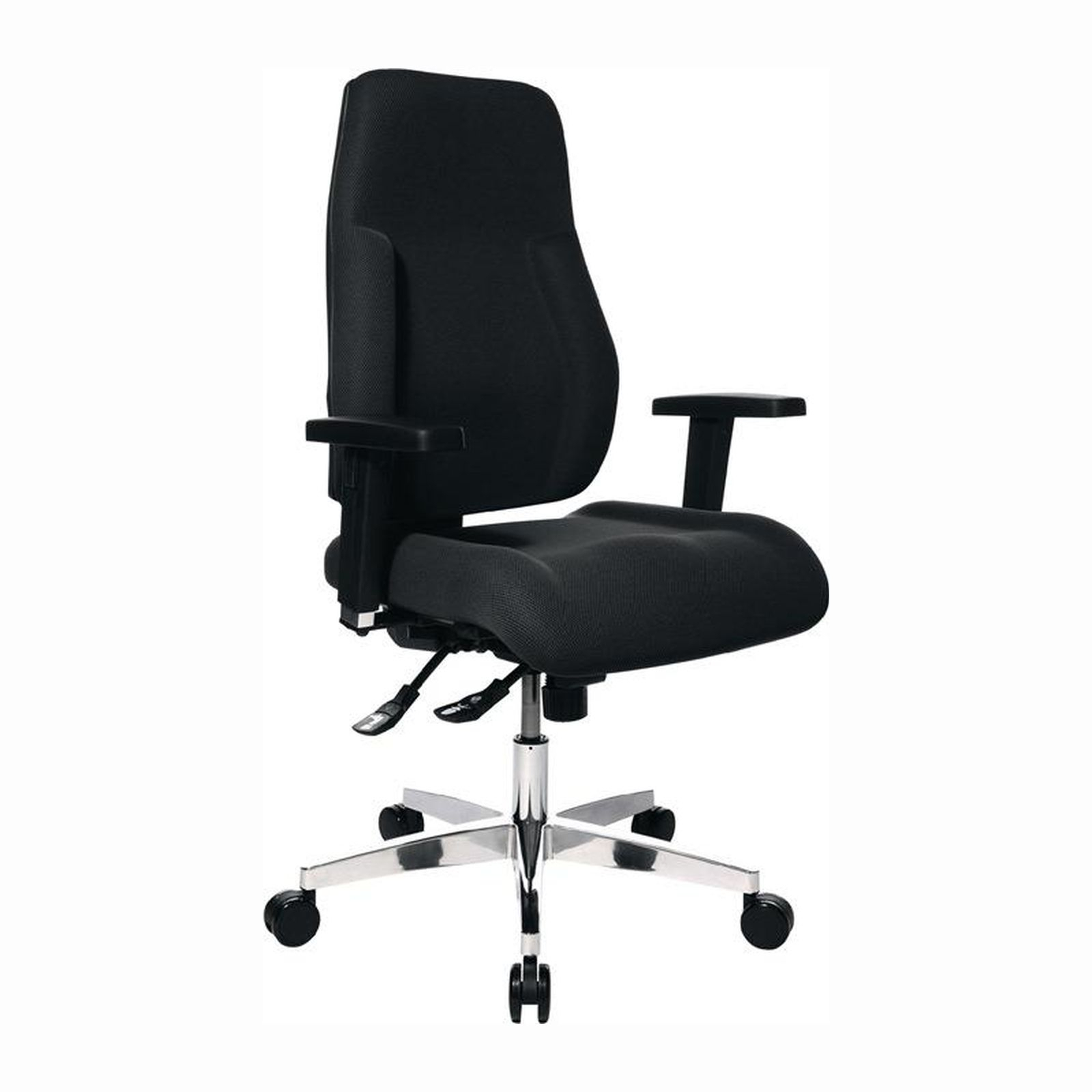 Fauteuil de bureau Topstar avec mécanisme synchro-point noir 430-510 mm sans accoudoirs capacité 110 kg