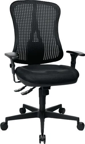 Fauteuil pivotant de bureau Topstar Head Point SY avec mécanisme synchronisé noir/noir 390-510 mm