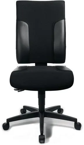 Fauteuil de bureau Topstar avec mécanisme synchro noir/noir, hauteur d'assise 420-540 mm sans accoudoirs, charge max. 110 kg