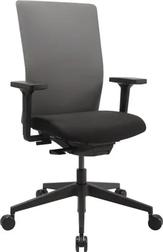 Fauteuil de bureau Topstar Synchr.-M. noir/gris 420-540mm avec dossier Capacité 110kg